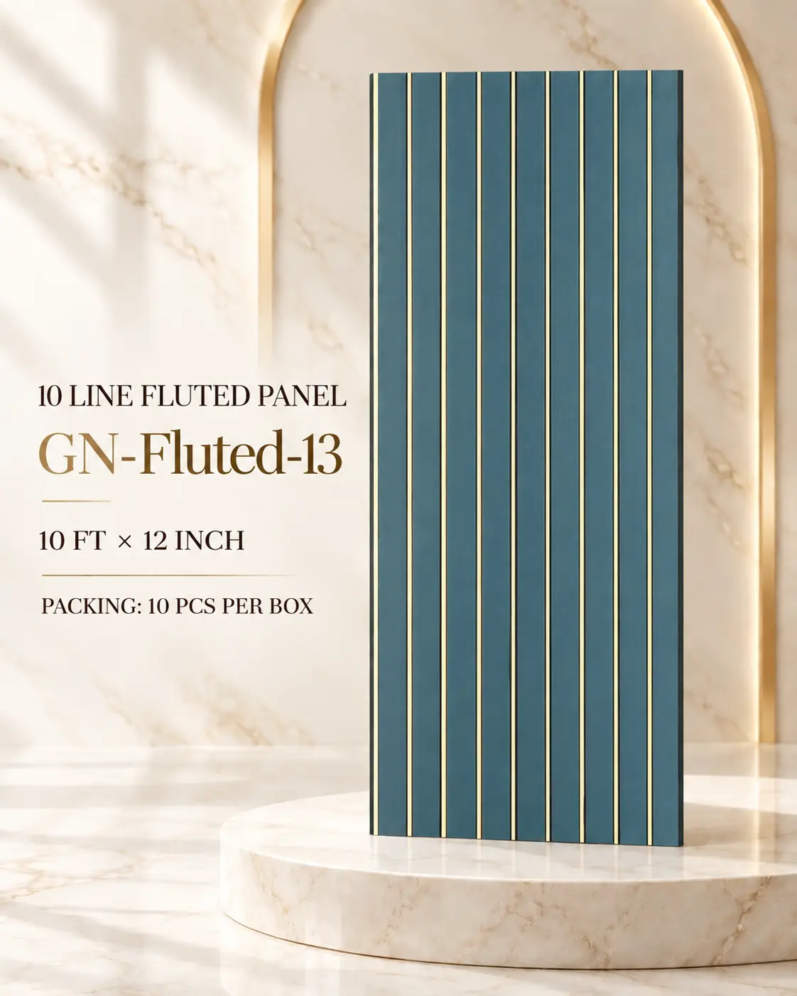 KP Panels 10 Line golden fluted panel GN-Fluted-13