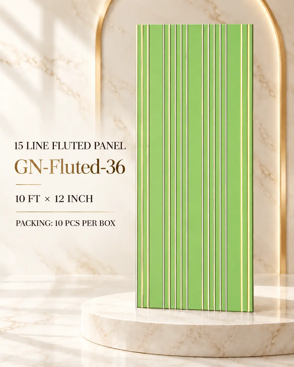 KP Panels 15 Line golden fluted panel GN-Fluted-36