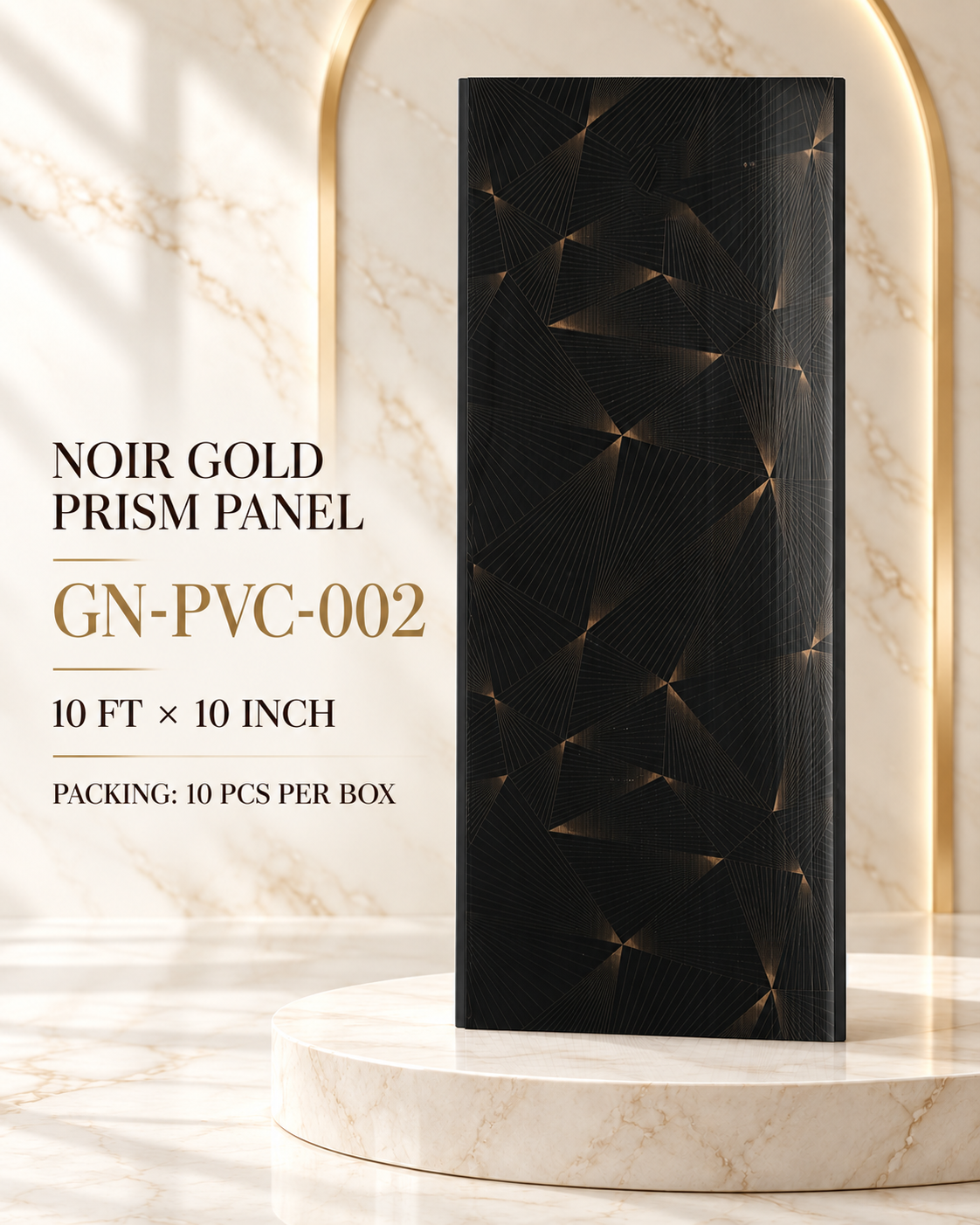 Noir Gold Prism Panel GN-PVC-002 PVC printing panel