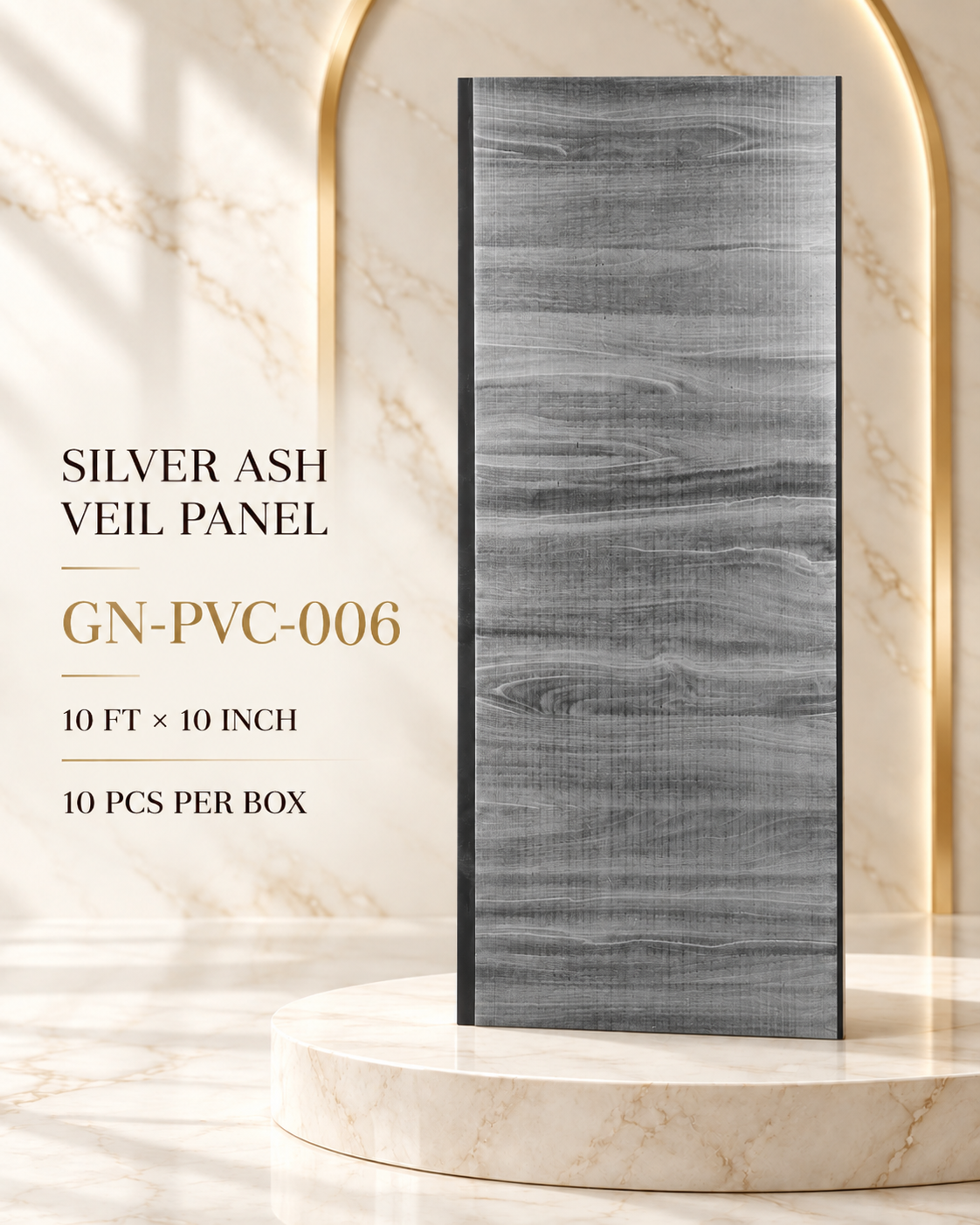 Silver Ash Veil Panel GN-PVC-006 PVC printing panel