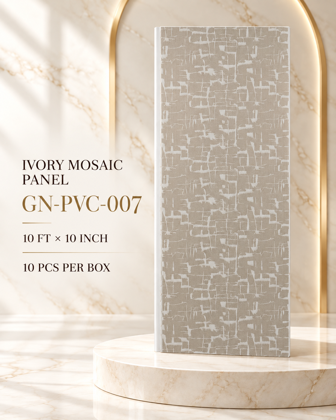 Ivory Mosaic Panel GN-PVC-007 PVC printing panel