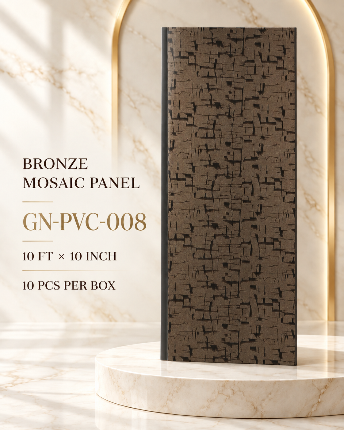 Bronze Mosaic Panel GN-PVC-008 PVC printing panel