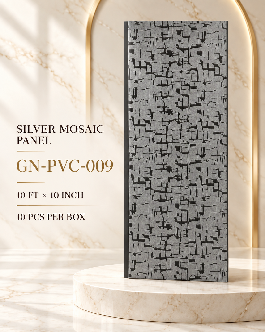Silver Mosaic Panel GN-PVC-009 PVC printing panel