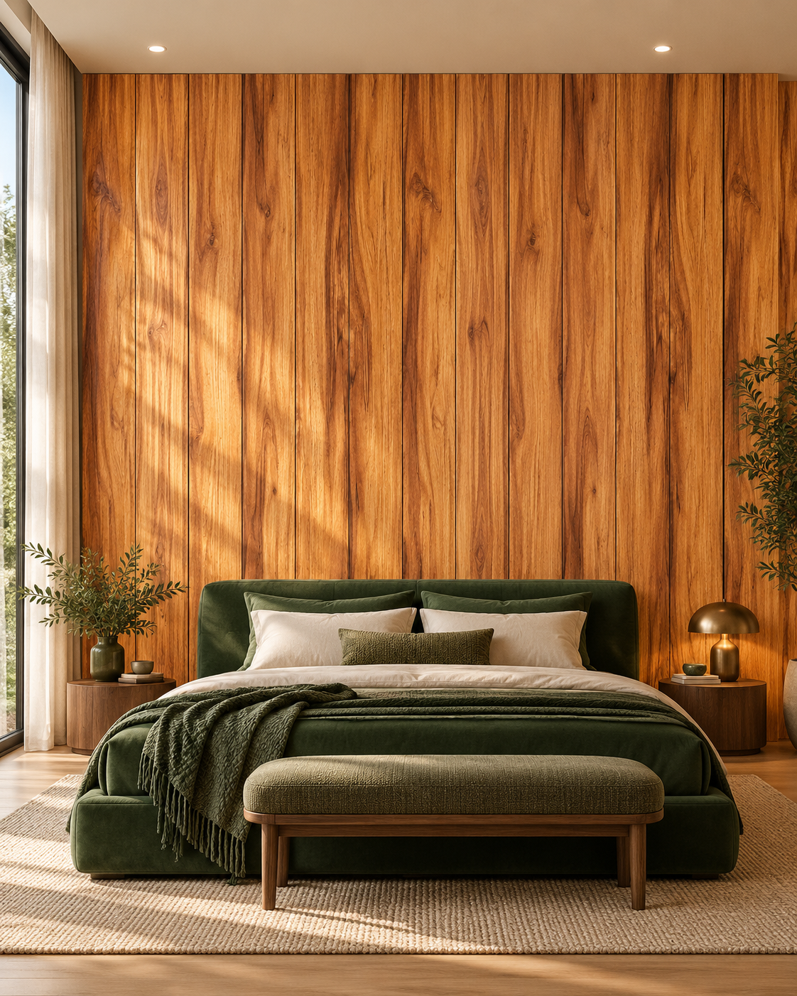 Natural Oak PVC panel GN-PVC-032 in an interior